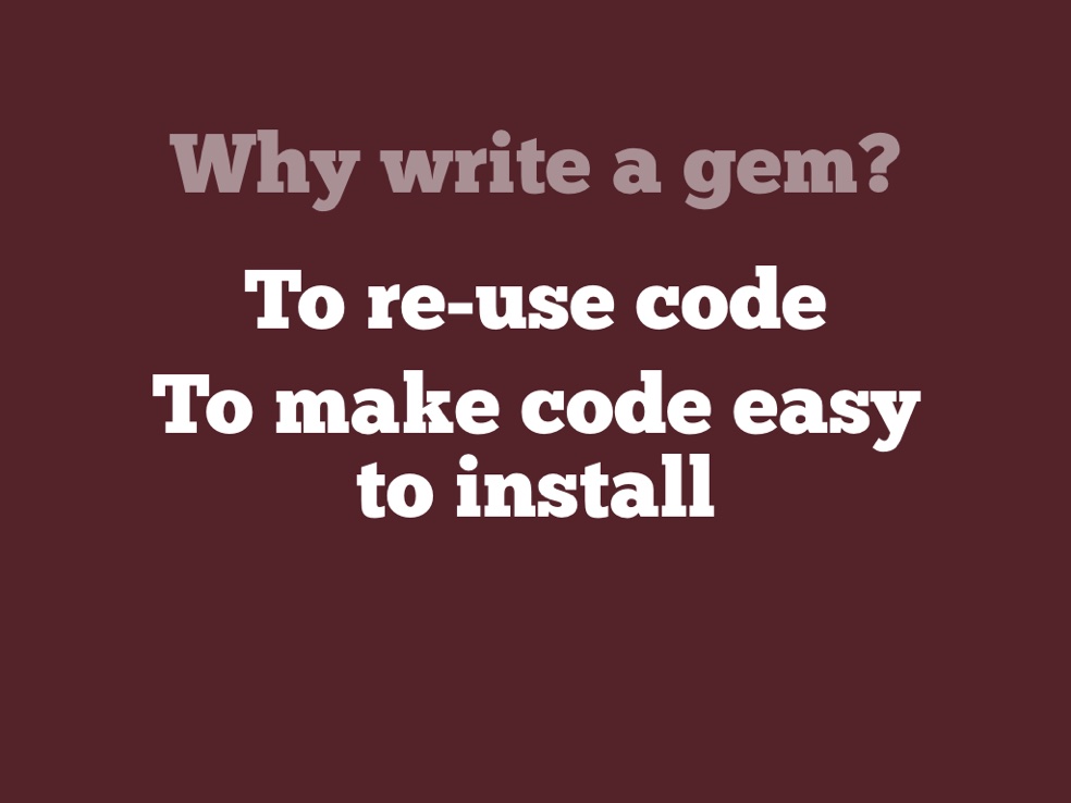 Writing Ruby Gems Pat Allan